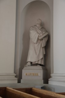 Statue of Martin Luther, Lutheran Cathedral, Helsinki, Finland, 2011. Artist: Sheldon Marshall