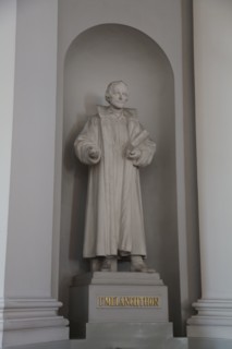 Statue of Philipp Melanchthon, Lutheran Cathedral, Helsinki, Finland, 2011. Creator: Sheldon Marshall.
