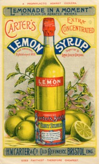 Carter?s Lemon Syrup, 19th century. Artist: Unknown