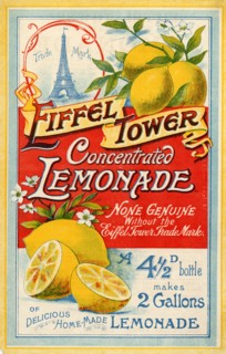 Eiffel Tower Concentrated Lemonade, 1900. Artist: Unknown