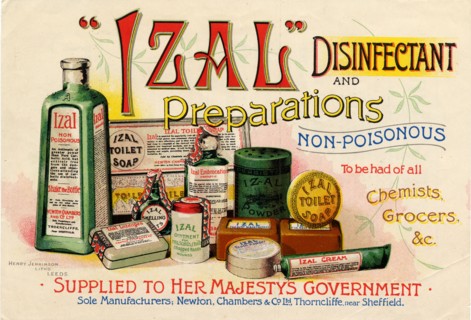 Izal disinfectant, 19th century. Artist: Unknown