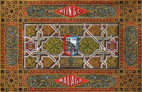 Rein & Co Malaga wine, 19th century. Artist: Unknown