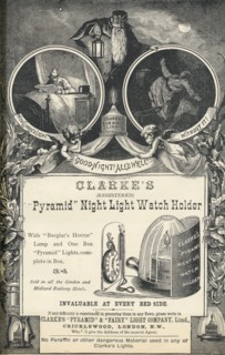 Clarkes Pyramid Night Light Watch Holder, 1893. Artist: Unknown
