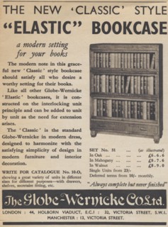 Globe-Wernicke Elastic bookcase, 1937. Artist: Unknown
