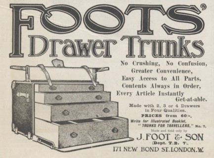 Foot & Son Luggage, 1906. Artist: Unknown