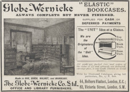Globe-Wernicke  Elastic bookcase, 1906. Artist: Unknown