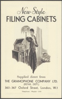 The Gramophone Company Filing Cabinets, 1920s. Artist: Wilfred Fryer