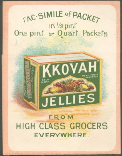 Kkovah Table Jelly, 1890s. Artist: Unknown