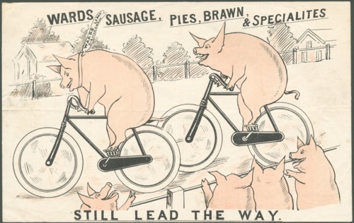 Ward's meat products, 1890s. Artist: Unknown