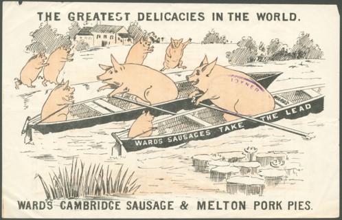 Ward's meat products, 1890s. Artist: Unknown