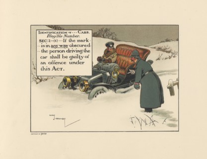 Motoritis, or other interpretations of the Motor Act. Identification of...cars. Illegible Number Sec Artist: Unknown