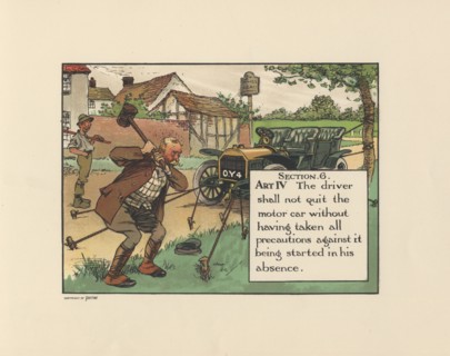 Motoritis, or other interpretations of the Motor Act. Section 6 Article IV, 1906. Artist: Unknown