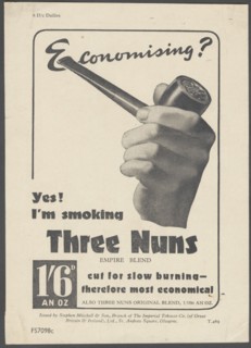 Three Nuns Pipe Tobacco, c.1930s. Artist: Wilfred Fryer