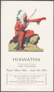 Hiawatha theatre advertisement. Artist: Wilfred Fryer