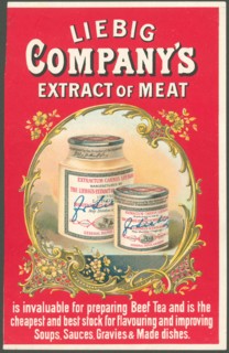 Liebig Company Meat extract, 1880s. Artist: Unknown