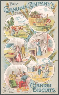 Cornubia Company Cornish biscuits, 1890s. Artist: Unknown