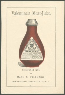 Valentine's Meat extract, 1890s. Artist: Unknown