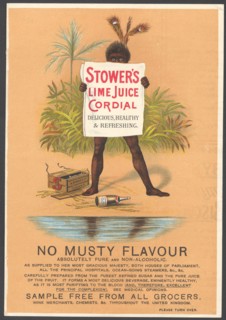 Stower's Lime Juice Cordial, 1890s. Artist: Unknown