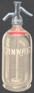 Camwal Soda Water, 1890s. Artist: Unknown