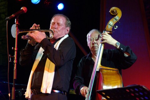 Digby Fairweather and Len Skeat, Brecon Jazz Festival, Powys, Wales. Artist: Brian O'Connor