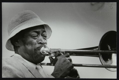 Al Grey performing at the Capital Radio Jazz Festival, Alexandra Palace, London, July 1982. Artist: Denis Williams