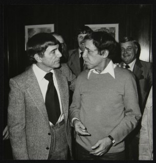 Louie Bellson and Buddy Rich at the International Drummers' Association meeting, 1978. Artist: Denis Williams