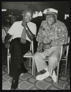 Freddie Green and Count Basie at the Grosvenor House Hotel, London, 1979. Artist: Denis Williams