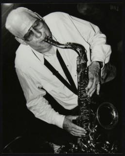 Saxophonist Don Rendell playing at The Fairway, Welwyn Garden City, Hertfordshire, 18 August 1991. Artist: Denis Williams