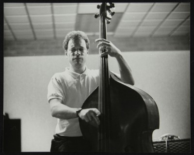 Bassist Alec Dankworth at The Fairway, Welwyn Garden City, Hertfordshire, 14 April 1991. Artist: Denis Williams