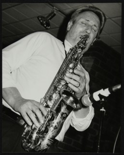 Saxophonist Peter King playing at The Fairway, Welwyn Garden City, Hertfordshire, 14 April 1991. Artist: Denis Williams