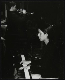 Zoe Rahman and Mark Armstrong playing at The Fairway, Welwyn Garden City, Hertfordshire, 2000. Artist: Denis Williams