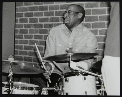 Drummer Rod Youngs playing at The Fairway, Welwyn Garden City, Hertfordshire, 25 January 2004. Artist: Denis Williams
