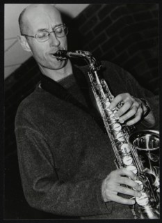 Alto saxophonist Martin Speake playing at The Fairway, Welwyn Garden City, Hertfordshire, 2003. Artist: Denis Williams