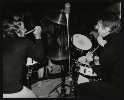 Drummers Les DeMerle and Kenny Clare, London, 1979. Artist: Denis Williams