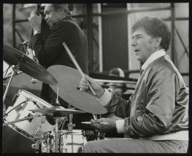 Slam Stewart and Shelly Manne on stage at the Capital Radio Jazz Festival, London, 1979. Artist: Denis Williams