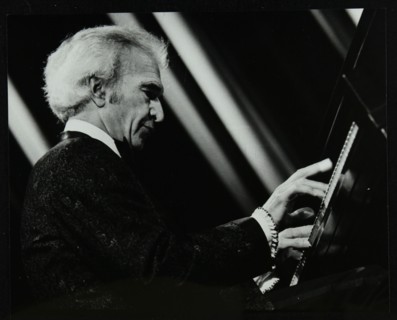 Dave Brubeck performing with his quartet at the Forum Theatre, Hatfield, Hertfordshire, 1983. Artist: Denis Williams