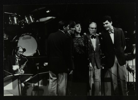 The Herb Miller Orchestra in concert at the Forum Theatre, Hatfield, Hertfordshire, 1985.  Artist: Denis Williams