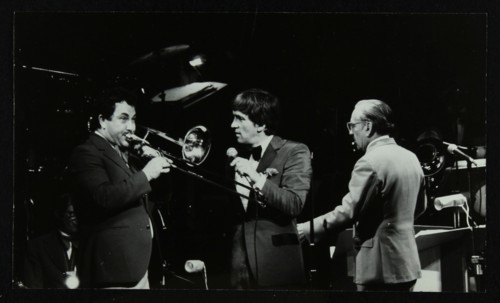 The Herb Miller Orchestra playing at the Forum Theatre, Hatfield, Hertfordshire, 5 October 1985. Artist: Denis Williams