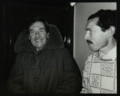 Bassist Spike Heatley (left) at The Bell, Codicote, Hertfordshire, December 1986. Artist: Denis Williams