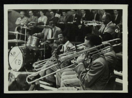 The Count Basie Orchestra in concert, c1950s. Artist: Denis Williams