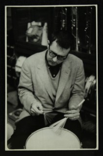 Joe Morello, drummer with the Dave Brubeck Quartet, 1950s. Artist: Denis Williams