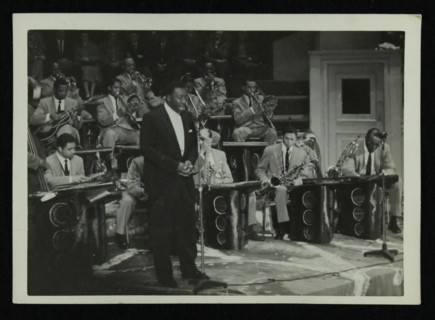The Count Basie Orchestra in concert, c1950s. Artist: Denis Williams