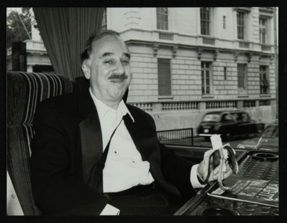 Guitarist Chuck Christiansen travelling by coach to the Royal Albert Hall, London, 28 May 1992. Artist: Denis Williams