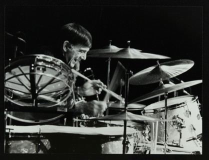 Drummer Louie Bellson playing at the Forum Theatre, Hatfield, Hertfordshire, 1979. Artist: Denis Williams