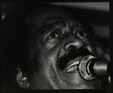 American jump blues singer Jimmy Witherspoon performing at The Bell, Codicote, Hertfordshire, 1981. Artist: Denis Williams