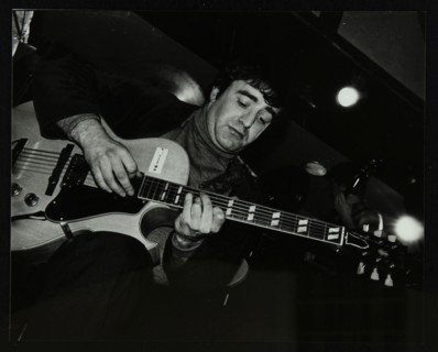 Esmond Selwyn playing the guitar at The Bell, Codicote, Hertfordshire, 22 February 1981. Artist: Denis Williams
