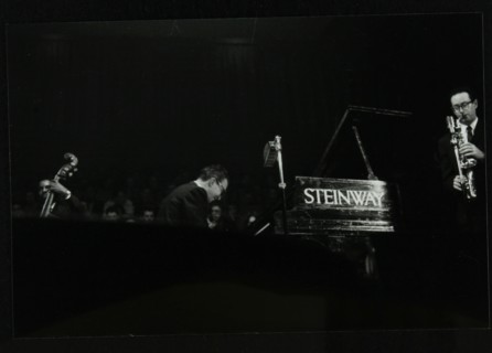 The Dave Brubeck Quartet in concert at Colston Hall, Bristol, 1958. Artist: Denis Williams