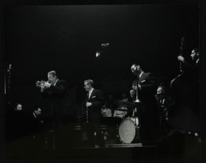 The Eddie Condon All Stars on stage at Colston Hall, Bristol, 1957. Artist: Denis Williams