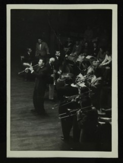 American jazz legend Sidney Bechet in concert at Colston Hall, Bristol, 1956. Artist: Denis Williams