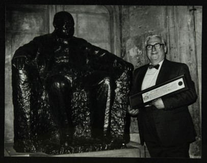Dennis Matthews, publisher of jazz magazine Crescendo, at the Guildhall, London, 1992. Artist: Denis Williams